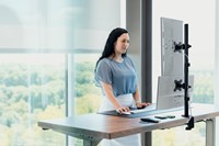 Dubbele verticale bevestiging monitorarm 1 Stuk-2