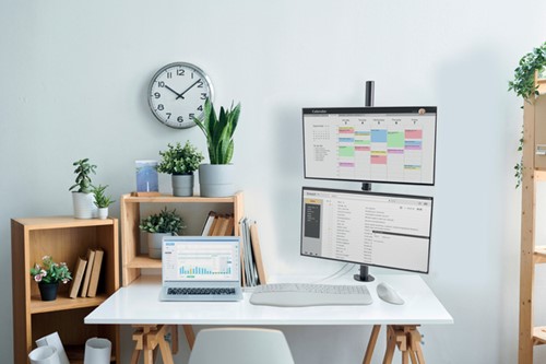 Dubbele verticale bevestiging monitorarm 1 Stuk-1