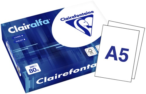 Kopieerpapier Clairefontaine Clairalfa A5 80gr wt 500 Vel-2