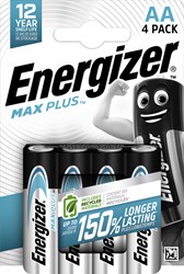 Batterij Energizer Max Plus 4x AA alkaline 4 Stuk
