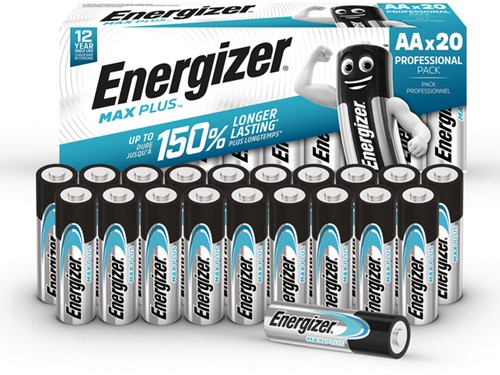 Batterij Energizer Max Plus AA alkaline 20st 20 Stuk-2