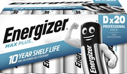 Batterij Energizer Max Plus D alkaline 20st 20 Stuk