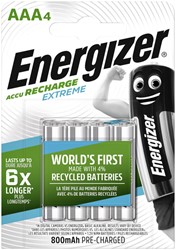 Batterij oplaadbaar Energizer 4x AAA 4 Stuk