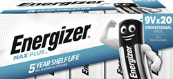 Batterij Energizer Max Plus 20x 9v alkaline 20 Stuk