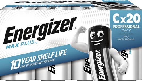 Batterij Energizer Max Plus C alkaline 20st 20 Stuk