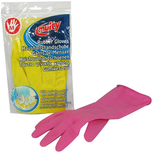 Huishoudhandschoen Multy latex Medium assorti 1 Paar