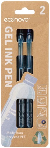 Gelschrijver Econovo 0.7mm blauw en zwart 2 Stuk