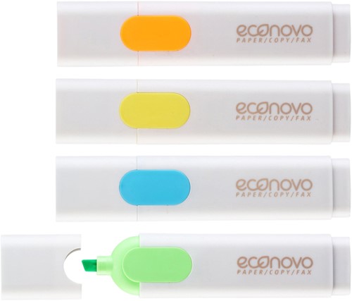 Markeerstift Econovo assorti 4 Stuk-1