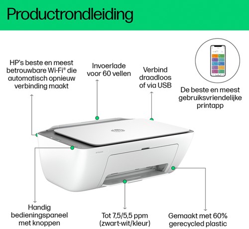 Multifunctional inktjet HP Deskjet 2820E 1 Stuk-4