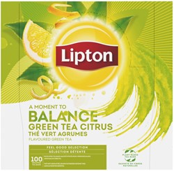 Thee Lipton Balance green tea citrus 100x1.5gr 100 Stuk