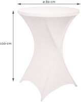 Tafelrok BRASQ voor statafel 80cm wit 1 Stuk-2