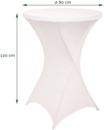 Tafelrok BRASQ voor statafel 80cm wit 1 Stuk-2