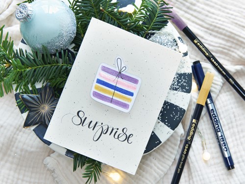 Brushpen edding 1340 4st glitter assorti 4 Stuk-3