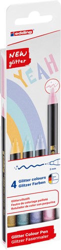 Fineliner edding 1200 F 4st glitter pastel ass 4 Stuk-2