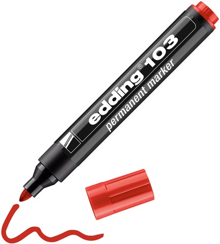 Viltstift edding 103 rond medium rood 1 Stuk-3