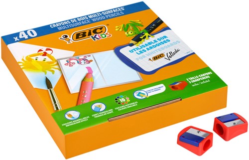 Kleurpotlood BicKids Multi Surface 40st 10kl ass 40 Stuk-3