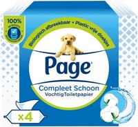 Vochtig toiletpapier Page Compleet Schoon 38vel 4 pak
