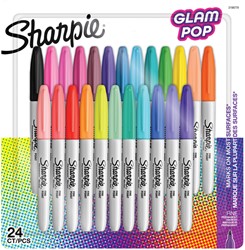 Viltstift Sharpie Glampop F 24st assorti 24 Stuk