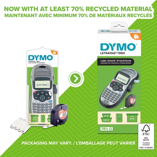 Labelprinter Dymo LetraTag 100H draagbaar abc 12mm zilverkleurig special edition-2