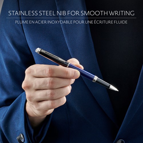 Rollerpen Waterman Hemisp Colour Block CT F zw-bl 1 Stuk-3