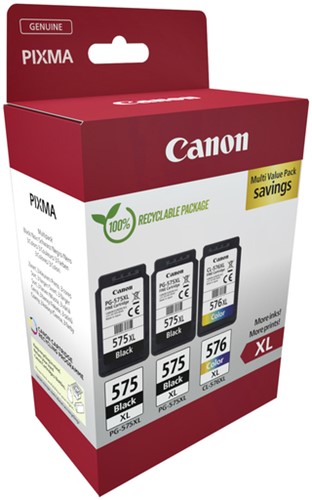 Inktcartridge Canon PG-575XL+ CL-576XL 2x zw+kleur 1 Stuk-2