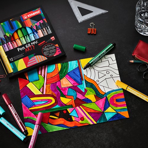 Viltstift STABILO Pen 68/75 Max sienna 1 Stuk-4