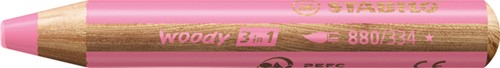 Kleurpotlood STABILO 880 woody 3 in 1 roze 1 Stuk