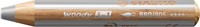Kleurpotloden STABILO 880 woody 3 in 1 multitalent zilver