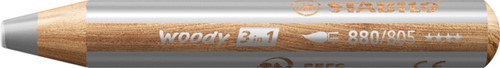 Kleurpotlood STABILO 880 woody 3 in 1 zilver 1 Stuk