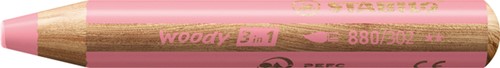 Kleurpotlood STABILO 880 woody 3 in 1 pastel roze 1 Stuk