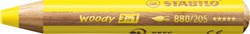 Kleurpotlood STABILO 880 woody 3 in 1 geel 1 Stuk
