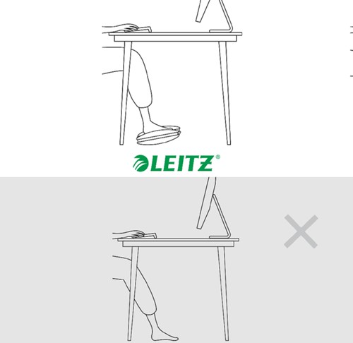 Voetensteun Leitz Ergo verstelbaar lichtgrijs 1 Stuk-2