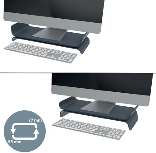 Monitorstandaard Leitz Ergo verstelbaar grijs 1 Stuk-3