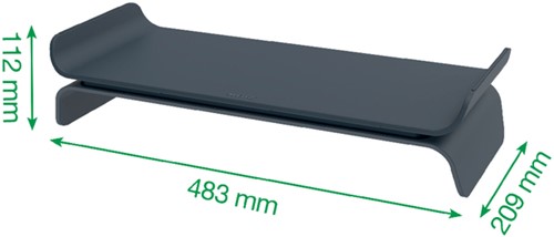 Monitorstandaard Leitz Ergo verstelbaar grijs 1 Stuk-1