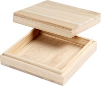 Doos Creativ Company 10x10x3cm hout 1 Stuk