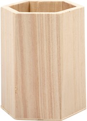 Pennenbak Creativ Company zeshoek 10.5x8cm triplex 1 Stuk