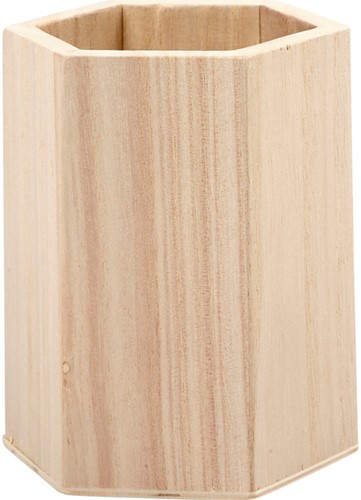 Pennenbak Creativ Company zeshoek 10.5x8cm triplex 1 Stuk