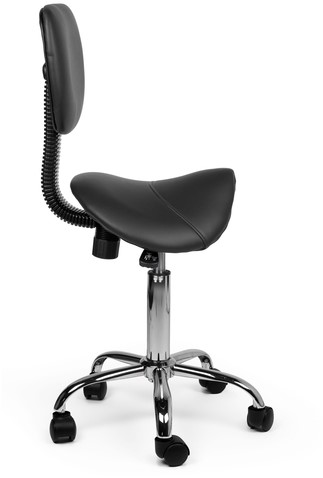 Zadelkruk Office rugleuning laag harde wielen zw 1 Stuk-3