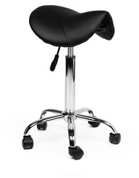 Zadelkruk Office medium harde wielen zw 1 Stuk