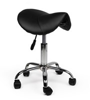 Zadelkruk Office laag harde wielen zw 1 Stuk