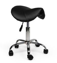 Zadelkruk Office laag harde wielen zw 1 Stuk