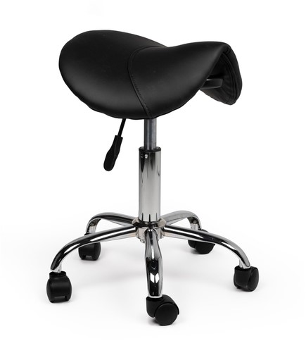 Zadelkruk Office laag harde wielen zw 1 Stuk