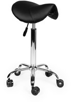 Zadelkruk Office hoog harde wielen zw 1 Stuk