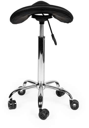 Zadelkruk Office hoog harde wielen zw 1 Stuk-1