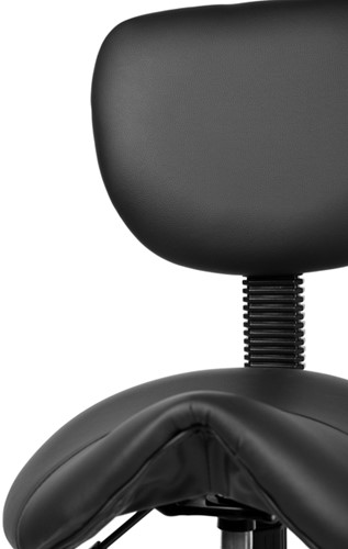 Zadelkruk Office rugleuning medium harde wielen zw 1 Stuk-2