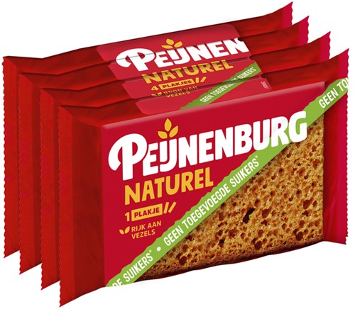 Koek Peijnenburg naturel zon toegevoeg suik 4pack 4 Stuk