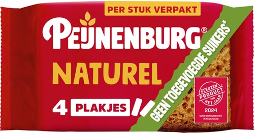 Koek Peijnenburg naturel zon toegevoeg suik 4pack 4 Stuk-2