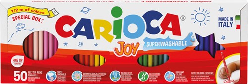 Viltstift Carioca Joy set a 50 kleuren 50 Stuk