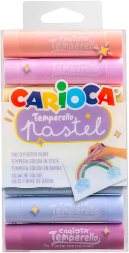 Verfstift Carioca Temperello set a 8 pastelkleuren 8 Stuk