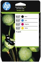 Inktcartridge HP 6C400NE 937 zwart + 3 kleuren 4 Stuk